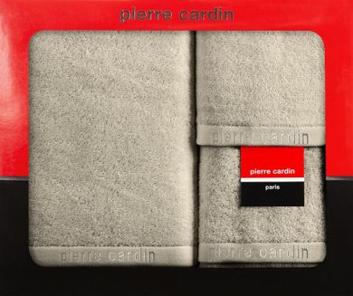 Eurofirany, Pierre Cardin, komplet ręczników, 3 szt., Evi, jasnobeżowy