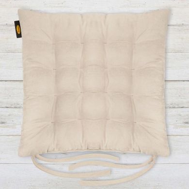 Eurofirany, poduszka na krzesło, Ada, 40-40-6 cm, ciemnokremowy