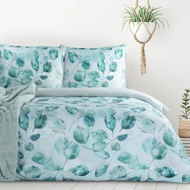 Eurofirany, pościel d91, Verano5, 160-200 cm, ciemnomiętowy