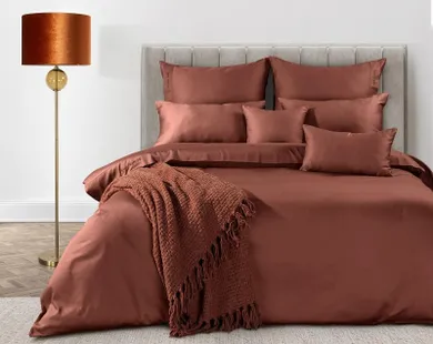 Eurofirany, pościel elegant, 220-200 cm, marsala