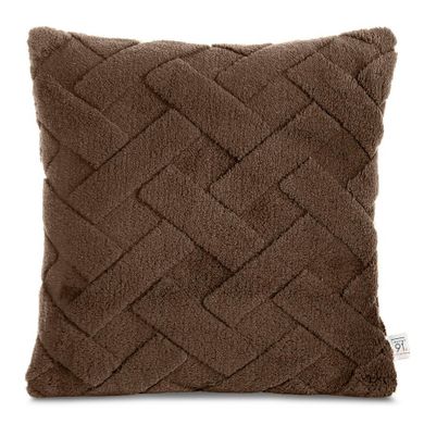 Eurofirany, poszewka design91, 45-45 cm, ciemnobrązowy