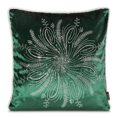 Eurofirany, poszewka Royal, 45-45 cm, ciemnozielony