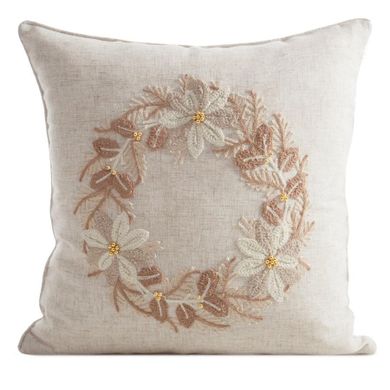 Eurofirany, poszewka świąteczna, 45-45 cm, beżowy