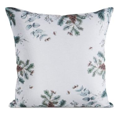 Eurofirany, poszewka świąteczna, 45-45 cm, biały