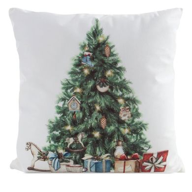 Eurofirany, poszewka świąteczna, 45-45 cm, biały