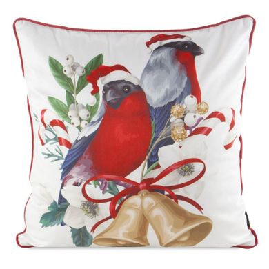 Eurofirany, poszewka świąteczna, 45-45 cm, biały