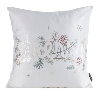 Eurofirany, poszewka świąteczna, 45-45 cm, biały