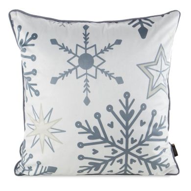 Eurofirany, poszewka świąteczna, 45-45 cm, biały