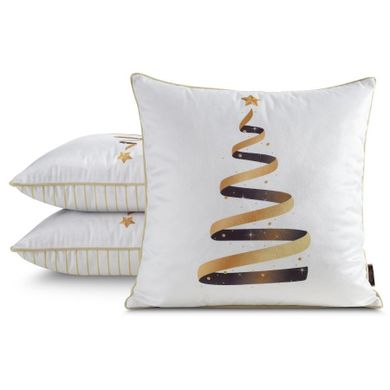 Eurofirany, poszewka świąteczna, 45-45 cm, biały