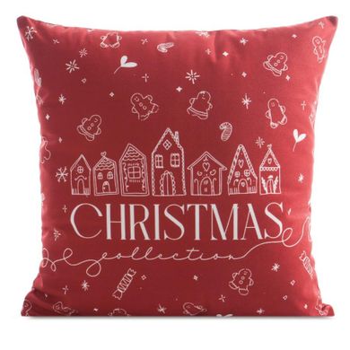 Eurofirany, poszewka świąteczna, 45-45 cm, czerwony