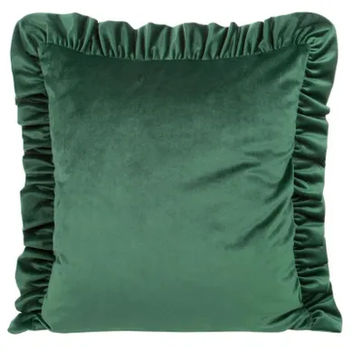 Eurofirany, poszewka velvet, 45-45 cm, ciemnozielony