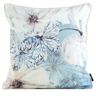 Eurofirany, poszewka velvet, 45-45 cm, niebieski