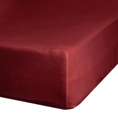 Eurofirany, prześcieradło z gumką, Nova, 220-200-30 cm, czerwony