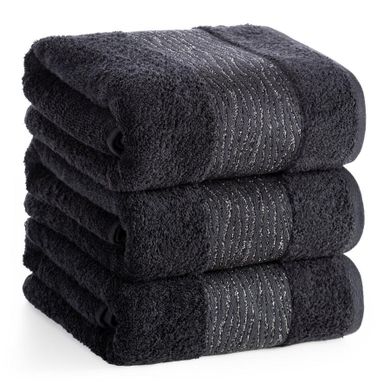 Eurofirany, ręcznik Amber, 50-90 cm, czarny