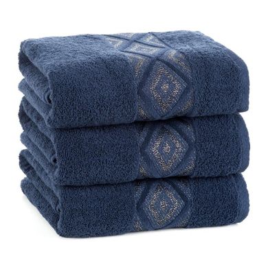 Eurofirany, ręcznik, Azari, 50-90 cm, granatowy