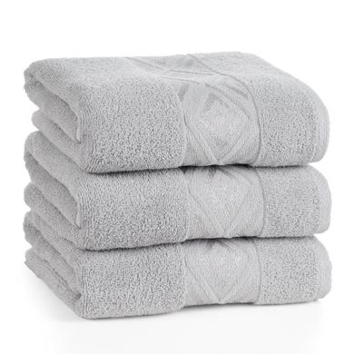 Eurofirany, ręcznik, Azari, 50-90 cm, srebrny