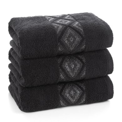 Eurofirany, ręcznik, Azari, 70-140 cm, czarny