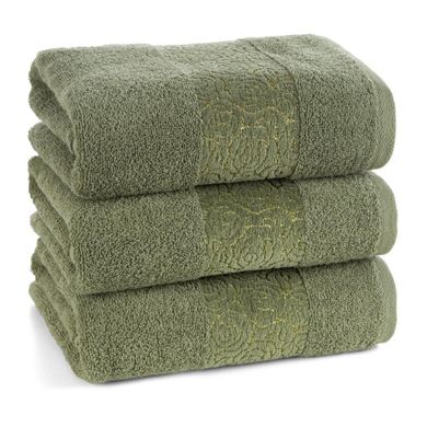 Eurofirany, ręcznik, Iris, 70-140 cm, ciemnozielony