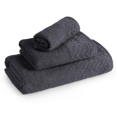 Eurofirany, ręcznik, Loren, 50-90 cm, grafitowy