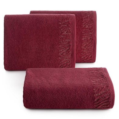 Eurofirany, ręcznik Margo, 70-140 cm, bordowy