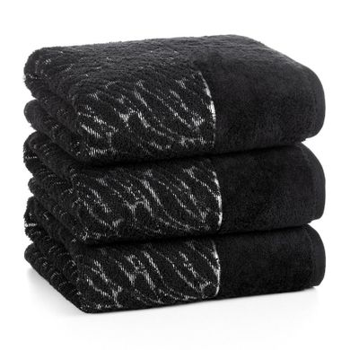 Eurofirany, ręcznik, Nola, 50-90 cm, czarny