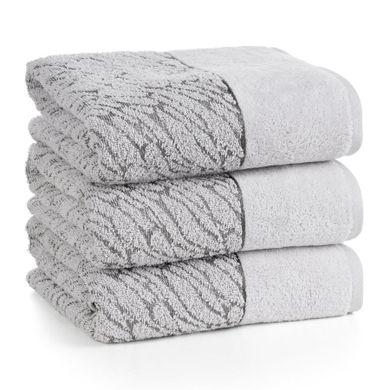 Eurofirany, ręcznik, Nola, 70-140 cm, srebrny