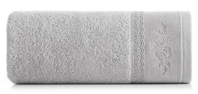Eurofirany, ręcznik Sisi, 50-90 cm, srebrny