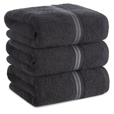 Eurofirany, ręcznik Tris, 70-140 cm, czarny