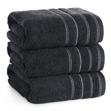 Eurofirany, ręcznik Vento, 70-140 cm, czarny