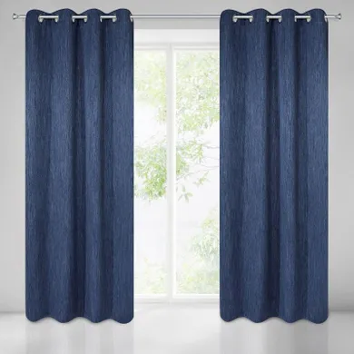 Eurofirany, Rossie, zasłona zaciemniająca gotowa, granatowa, 140-250 cm