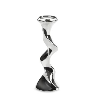 Eurofirany, świąteczna ceramika, 11-11-32 cm, srebrny