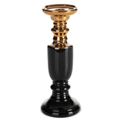 Eurofirany, świecznik dekoracyjny, Lari, 10-10-26 cm, czarny