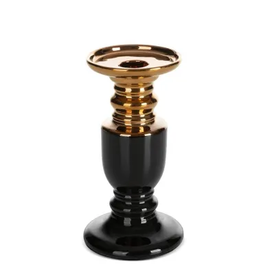 Eurofirany, świecznik dekoracyjny, Lari, 9-9-17 cm, czarny