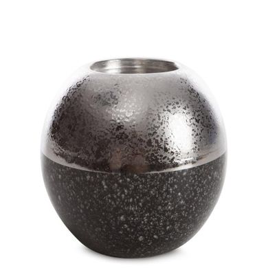 Eurofirany, świecznik dekoracyjny, Leo, 11-11-10 cm, srebrny