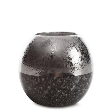 Eurofirany, świecznik dekoracyjny, Leo 8-8-8 cm, srebrny