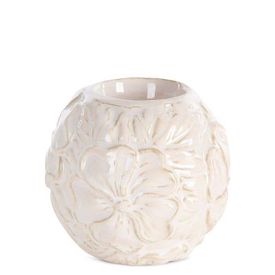 Eurofirany, świecznik dekoracyjny, Naira, 10-10 cm, kremowy