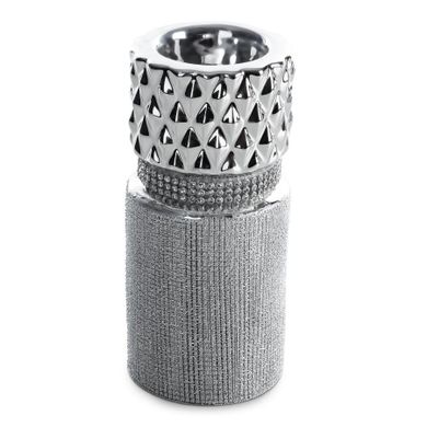 Eurofirany, świecznik dekoracyjny, Solen, 7-7-16 cm, srebrny