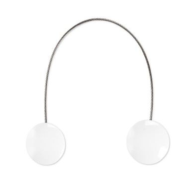 Eurofirany, upinacz dekoracyjny z magnesem, 4-13 cm, biały