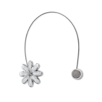 Eurofirany, upinacz dekoracyjny z magnesem, 5-14 cm, biały