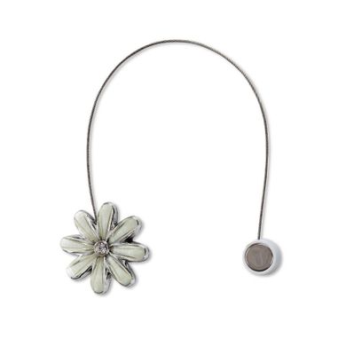 Eurofirany, upinacz dekoracyjny z magnesem, 5-14 cm, kremowy