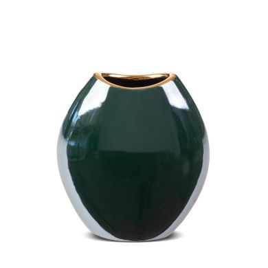 Eurofirany, wazon dekoracyjny, Amora, 14-7-16 cm, zielony