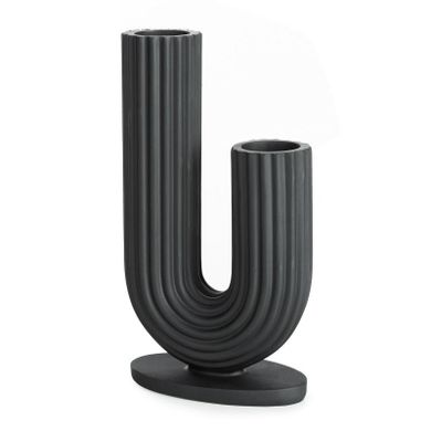 Eurofirany, wazon dekoracyjny Eric, 12-7-21 cm, czarny