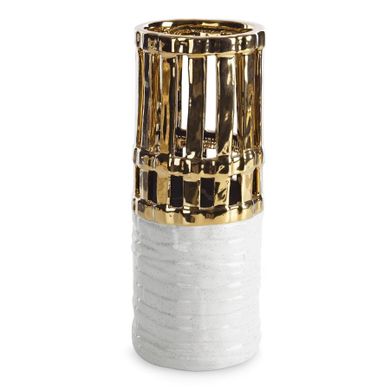 Eurofirany, wazon dekoracyjny, Maela, 13-13-32 cm, biały