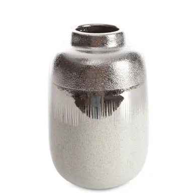 Eurofirany, wazon dekoracyjny, Max, 14-14-21 cm, kremowy