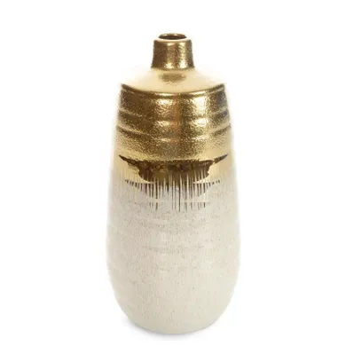 Eurofirany, wazon dekoracyjny, Max, 15-15-30 cm, kremowy