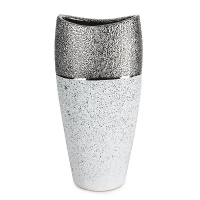 Eurofirany, wazon dekoracyjny, Milo, 20-14-40 cm, biały