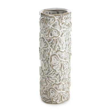 Eurofirany, wazon dekoracyjny, Naira, 9-9-26 cm, kremowy