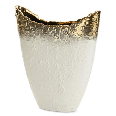 Eurofirany, wazon dekoracyjny, Serin, 30-9-35 cm, biały