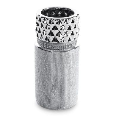 Eurofirany, wazon dekoracyjny, Solen, 12-12-30 cm, srebrny