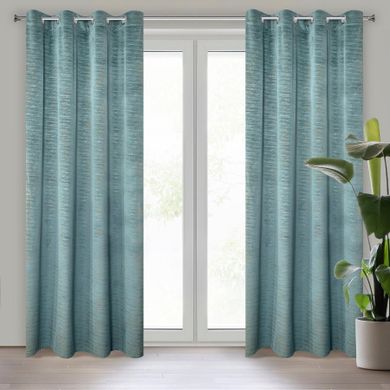 Eurofirany, zasłona gotowa Aluvia, 140-250 cm, turkusowy